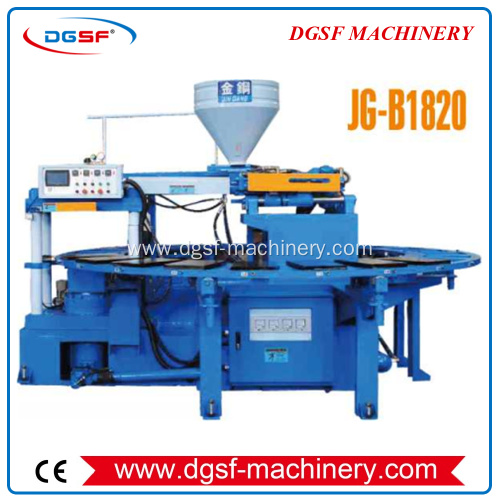 Fully Automatic Rotary System Single Color Plastic Footwear Injection Moulding Machine JG-B1820